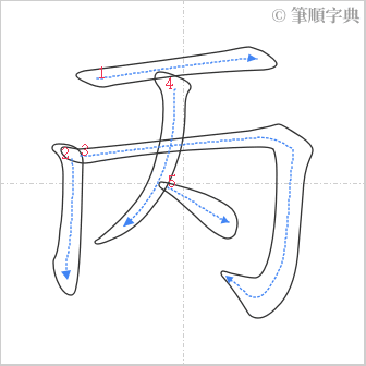 “「丙」的筆順”