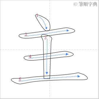 “「主」的筆順”