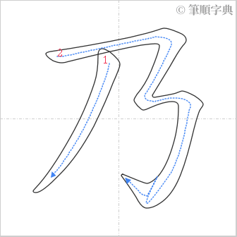 “「乃」的筆順”