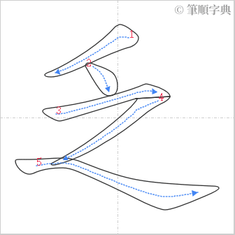 “「乏」的筆順”