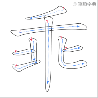 “「乖」的筆順”