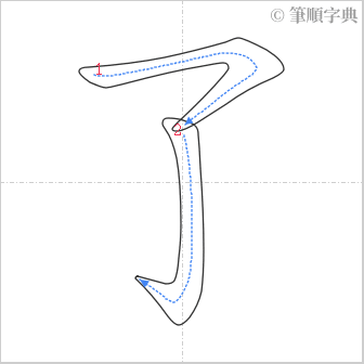 “「了」的筆順”