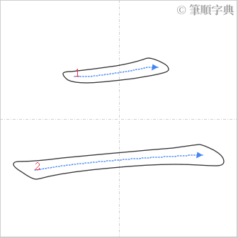 “「二」的筆順”