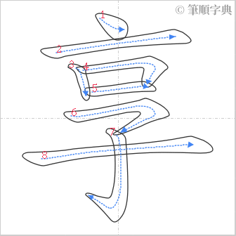 “「享」的筆順”