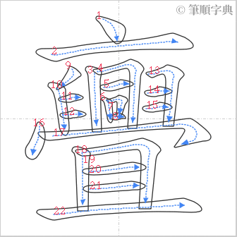 “「亹」的筆順”