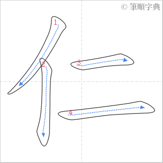 “「仁」的筆順”