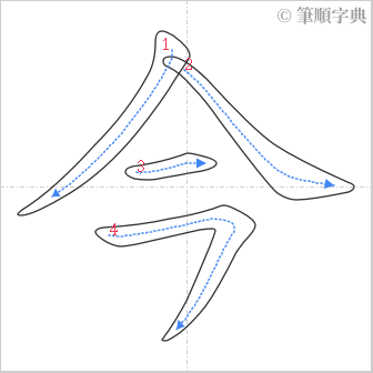 “「今」的筆順”