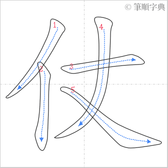 “「仗」的筆順”