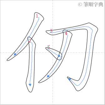 “「仞」的筆順”