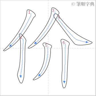 “「价」的筆順”