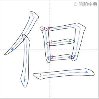 “「但」的筆順”