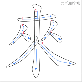 “「來」的筆順”