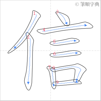 “「信」的筆順”