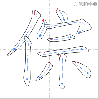 “「倧」的筆順”