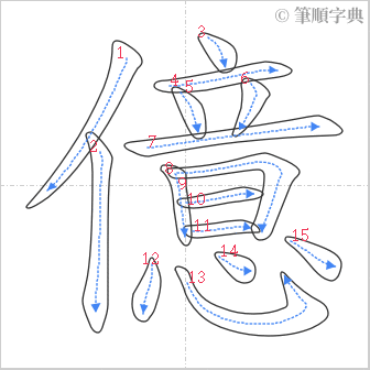 “「億」的筆順”