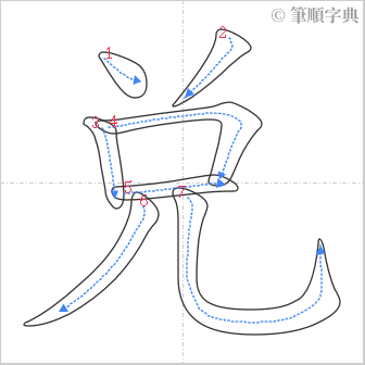 “「兑」的筆順”