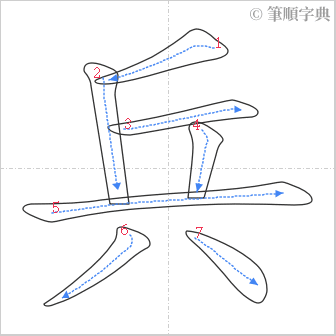 “「兵」的筆順”