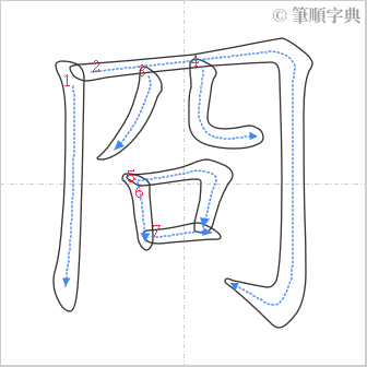 “「冏」的筆順”