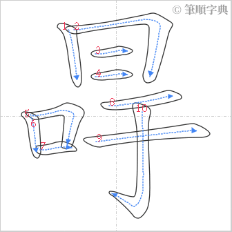 “「冔」的筆順”