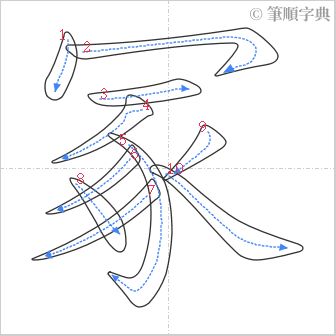 “「冢」的筆順”