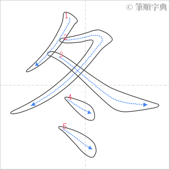 “「冬」的筆順”