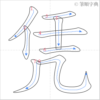 “「凭」的筆順”