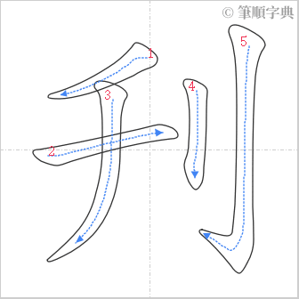 “「刋」的筆順”