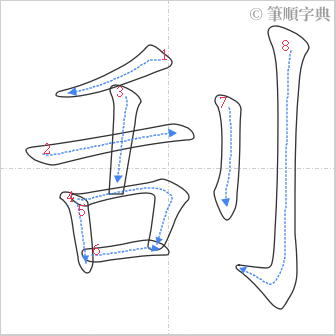 “「刮」的筆順”