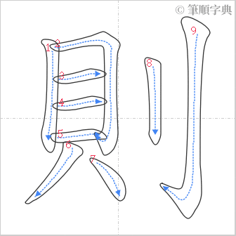 “「則」的筆順”