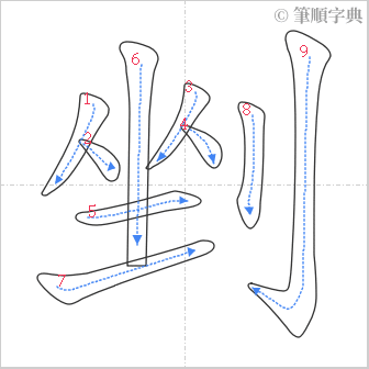 “「剉」的筆順”