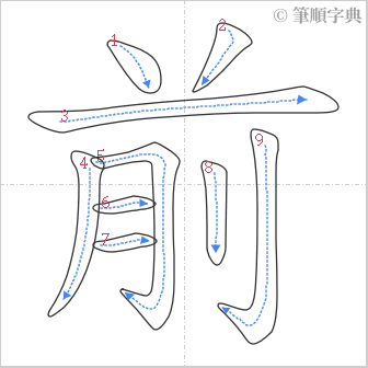 “「前」的筆順”