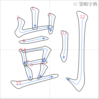 “「剴」的筆順”