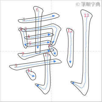 “「剸」的筆順”