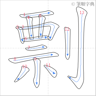 “「剽」的筆順”