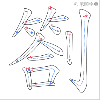 “「劄」的筆順”