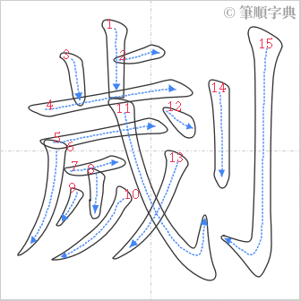 “「劌」的筆順”