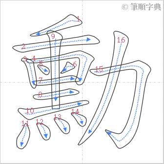 “「勳」的筆順”