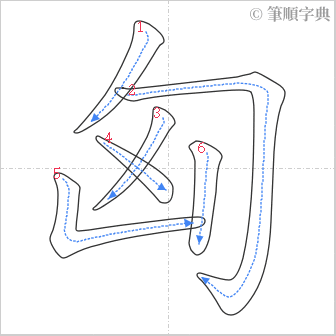 “「匈」的筆順”