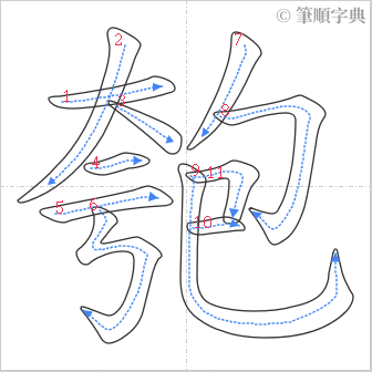 “「匏」的筆順”