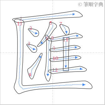 “「匯」的筆順”