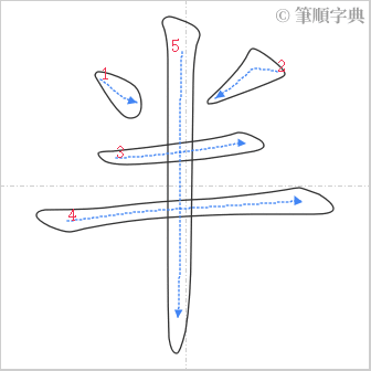 “「半」的筆順”