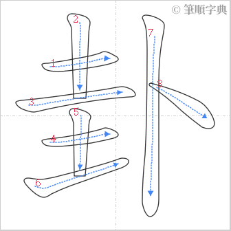 “「卦」的筆順”