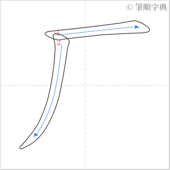 “「厂」的筆順”