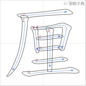 “「厘」的筆順”