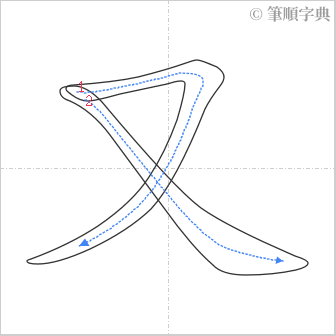 “「又」的筆順”