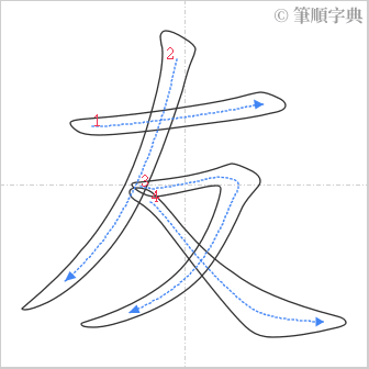 “「友」的筆順”