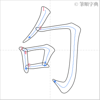 “「句」的筆順”