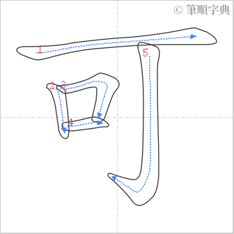 “「可」的筆順”