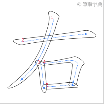 “「右」的筆順”