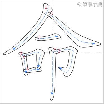 “「命」的筆順”